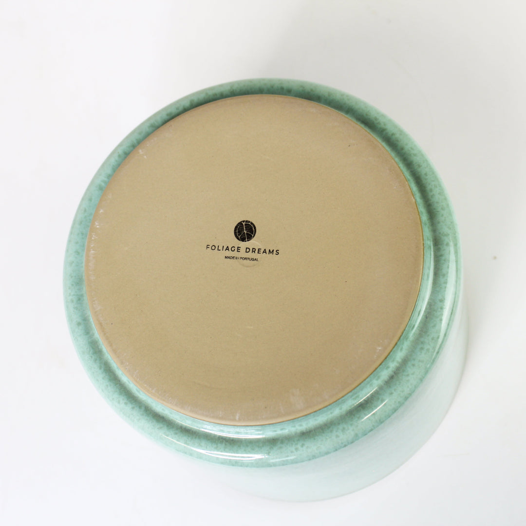 Übertopf Calma – Mint | Premium Shine Glaze Foliage Dreams