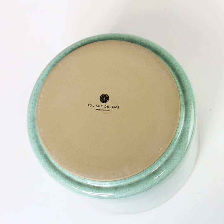 Übertopf Calma – Mint | Premium Shine Glaze Foliage Dreams