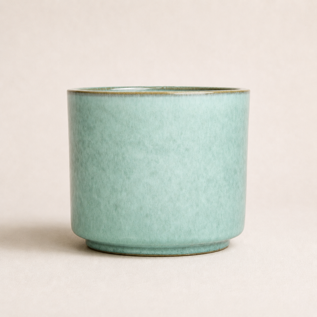 Übertopf Calma – Mint | Premium Shine Glaze Foliage Dreams