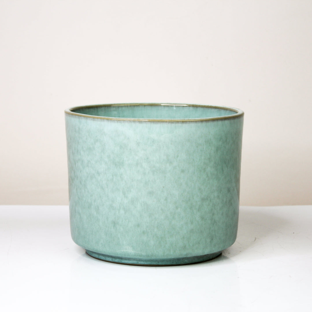 Übertopf Calma – Mint Serenity | Premium Shine Glaze Foliage Dreams