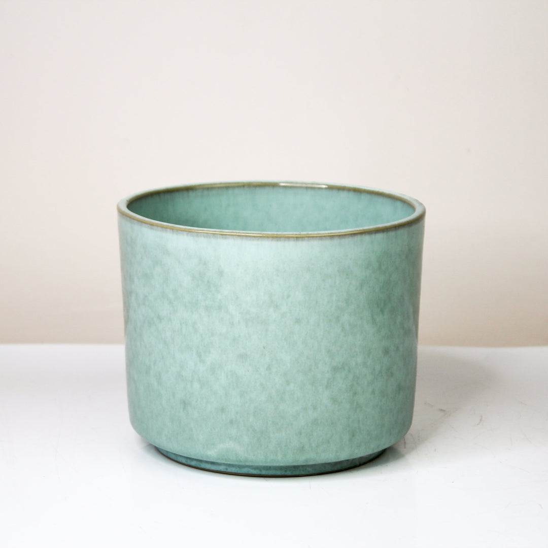 Übertopf Calma – Mint Serenity | Premium Shine Glaze Foliage Dreams