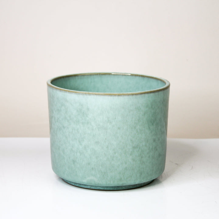 Übertopf Calma – Mint Serenity | Premium Shine Glaze Foliage Dreams
