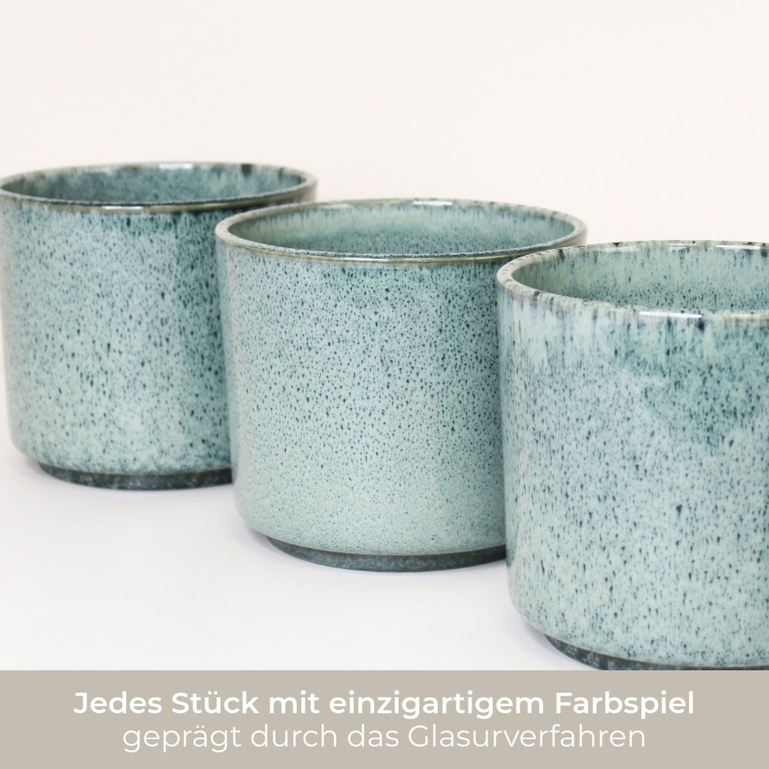 Übertopf Calma – Ocean | Premium Shine Glaze Foliage Dreams