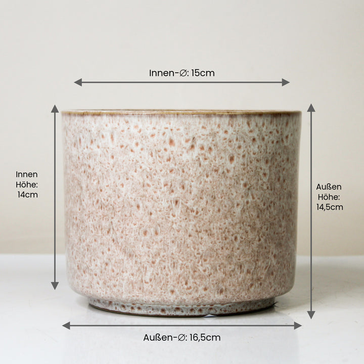 Übertopf Calma - Rose | Premium Shine Glaze Foliage Dreams