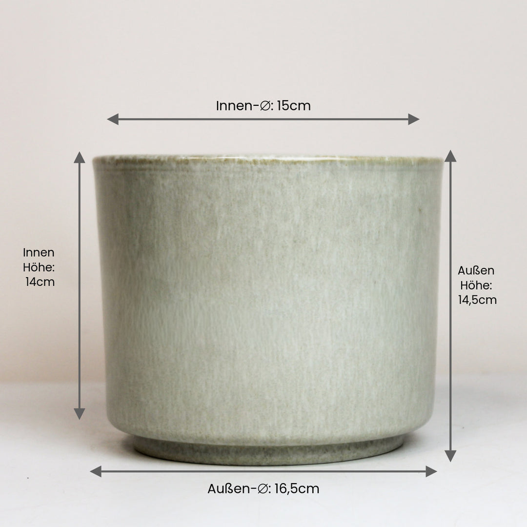 Übertopf Calma – Stone | Premium Shine Glaze Foliage Dreams