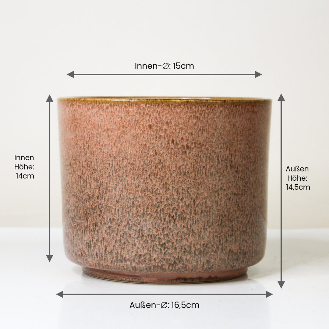 Übertopf Calma – Terra | Premium Shine Glaze 15 Foliage Dreams